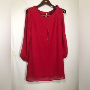 As U Wish size Red Cold Shoulder Dress Size Small